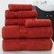 Lavish Home 6PC Bathroom Towels Set 100% Cotton with 2 Wash Cloths, 2 Hand Cloths, and 2 Bath Towel, Burgundy 67-0016-BUR - alternate 1