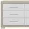 Homeroots 63" Natural And White Wood Six Drawer Double Dresser 643689 - alternate 2