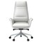 Leisuremod Summit High-Back Office Chair in Faux Leather & Aluminum Frame with Swivel & Tilt, White SOT21WL - alternate 2