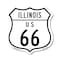 Signmission Illinois Route Marker Shield Sign Us 66, 12 Inch X 12 Inch, Aluminum Metal Sign SHI-A-12-382 - alternate 1