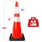 Dsv Standard Traffic Safety Cone 36 in with Heavy Black Base and Reflective Collars 1 PK, Orange, PVC 97136 - alternate 3
