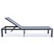 Leisuremod Marlin Patio Chaise Lounge Chair with Black Aluminum Frame, Dark Grey MLBL-77DGR - alternate 2