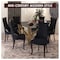 Leisuremod Novara Collection Modern Wooden Dining Chair in Black Velvet NC20BLF - alternate 2