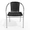 Flash Furniture Contemporary Restaurant Stack Chair, Aluminum and Black Seat, Black Back, 21.75 W 22" L 29 H TLH-020-BK-GG - alternate 2