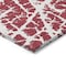 Homeroots 8' Runner Red and White Abstract Washable Non Skid Indoor Outdoor Runner Rug 559317 - alternate 4