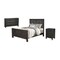 Homeroots Three Piece Black Solid Wood Bedroom Set 569573 - alternate 3