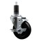Service Caster 4'' Soft Rubber Swivel 1-1/4'' Expanding Stem Caster with Brake SCC-EX20S414-SRS-TLB-114 - alternate 1