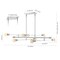 Jonathan Y Ikon 63" 8-Light Modern Vintage Arm-Adjustable Iron Linear LED Pendant, Chrome JYL7599A - alternate 2