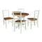 Whitewood Industries Rectangular Extension Dining Table W/ 4 Chairs, 36 in W, 30.1 in L, 48 in H, Parawood, 5 K79-36RXT-27B-C2-4 - alternate 1