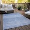 Homeroots 5' X 8' Denim Blue And Blue Abstract Washable Indoor Outdoor Area Rug 587405 - alternate 3