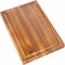 Happimess Eldridge Medium 16"W x 11"D Handcrafted Acacia Wood Grain Thick Reversible Cutting Board w/Juice Gr CUT1002B - alternate 1