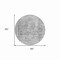 Homeroots 8' Charcoal Round Oriental Washable Indoor Outdoor Area Rug 607592 - alternate 2