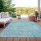 Homeroots 3' X 5' Teal Blue And Pink Floral Medallion Washable Indoor Outdoor Area Rug 616634 - alternate 2