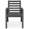 Leisuremod Chelsea Modern Patio Dining Armchair in Aluminum with Removable Cushions, Black CC20BL-BL - alternate 2