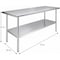 Amgood 30 in. x 72 in. All Stainless Steel Work Table, 35in. Height Commercial Prep Table with AMG WTSS-3072-Z - alternate 2