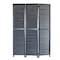 Homeroots 67" Black Wood Folding Three Panel Screen Room Divider 274725 - alternate 1
