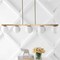 Jonathan Y Luca Parisian 45.5" 5-Light Modern Glam Iron Globe Linear LED Pendant, Brass Gold/White JYL7572A - alternate 3