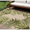 Homeroots 9' X 12' Ivory And Green Palm Leaf Indoor Outdoor Area Rug 548119 - alternate 2