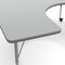 Flash Furniture Commercial Adjustable Height Horseshoe Activity Table with Locking Casters-Gray XU-A6066-HRSE-GRY-T-P-CAS-GG - alternate 2