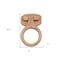 Homeroots Traditional Solid Teak Heavy Duty Towel Ring 475855 - alternate 2