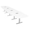 Skutchi Designs Arc Boat Conference Table With Power, 48 in W, 216 in L HAR-ABOT-48X216-T-W960-ESIL - alternate 1