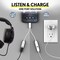 Overtime USB-C to USB-C & C Audio and 100W Charging Splitter Adapter, White OADCTCCWH - alternate 3