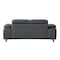 Homeroots 71in Dark Gray and Silver Italian Leather Loveseat 720508 - alternate 3
