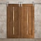 Sartodoors Modern Double Barn Door 64 x 96 inches, Ego 5014 Cognac Oak Veneer, 13FT Silver Rail Track Set, S EGO5014DB-S-DKO-6496 - alternate 2