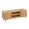 Homeroots 55in Oak Wood Enclosed and Open Storage TV Stand 724165 - alternate 3