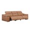 Homeroots 107" Chestnut Italian Leather Reclining Metal USB Sofa 720279 - alternate 3