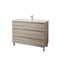 Homeroots 48" Natural Wood Freestanding Bathroom Vanity With White Sink And Three Drawers 624166 - alternate 2