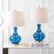 Jonathan Y Lavelle 25" Glass LED Table Lamp, Cobalt Blue/Brass Gold, 2PK JYL1068C-SET2 - alternate 2