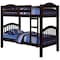 Homeroots 80" X 43" X 69" Espresso Pine Wood Twin Over Twin Bunk Bed 286536 - alternate 1
