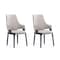 Manhattan Comfort Kara Dining Arm Chair in Light Grey, PK2 2-DC057AR-LG - alternate 1