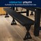 Flash Furniture HERCULES 8FT x 12in Black Wash Antique Solid Pine Farmhouse Folding Bench w/Foldable Locking X-Legs XA-B-96X12-L-XLEGS-BW-GG - alternate 3