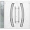 Vdomdoors Steel Double Doors Deux 6500 White Sidelight Exterior Window Stainless Inserts Single Modern Painte DEUX6500DEXD-WS-RH-W72+16 x H80 - alternate 2