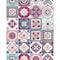 Homeroots 8" X 8" Vintage Turq Blush And Mauve Peel And Stick Removable Tiles 390917 - alternate 2