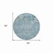 Homeroots 8' Teal Blue And Aqua Round Floral Washable Indoor Outdoor Area Rug 609518 - alternate 3