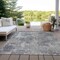 Homeroots 9' X 12' Gray Abstract Washable Non Skid Indoor Outdoor Area Rug 564267 - alternate 2