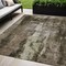 Homeroots 5' X 8' Brown Black And Beige Abstract Washable Indoor Outdoor Area Rug 603156 - alternate 1