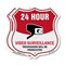 Signmission 24 Hour Surveillance Shield Sign Video S, 18 inch X 18 inch, Plastic Sign, 2PK SHI-P-2PACK-18-348 - alternate 1