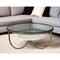 Homeroots 36" Brown and Gold Wood and Metal Round Coffee Table With Shelf 376276 - alternate 2