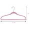 Elama Home 100 Piece Velvet Slim Heavy Duty Felt Hangers with Stainless Steel Swivel Hooks in Pink PINKHANGER100PC - alternate 2