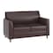 Flash Furniture HERCULES Diplomat Brown LeatherSoft Loveseat with Clean Line-Stitched Frame and Chrome Legs BT-827-2-BN-CHR-GG - alternate 1