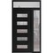 Vdomdoors Aluminum Door Iron 0255 Black Entry Steel Metal Classic Painted 52 x 92 (36+16 x 80+12)-Left Inswin IRON0255EXD-BLK-W36+16xH80+12-LH-I - alternate 1