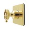 Kingston Brass Single-Handle Six-Way Diverter Valve with Knurled Handle and Square Trim Kit, Polished Brass KS4042RKZ - alternate 1