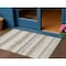 Homeroots 3' X 5' Ivory Gray And Beige Striped Washable Indoor Outdoor Area Rug 598358 - alternate 1