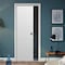 Sartodoors Sliding French Pocket Door with, Planum 0770 Painted White Matte, Kit Trims Rail Hardware, Solid Wo PLANUM0770PD-WS-32 - alternate 1