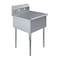 Amgood Stainless Steel Utility Sink. Bowl 24 in. x 24 in. x 14 in. No Faucet SINK S1C-242414-NF-Z - alternate 1