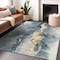 Homeroots 10' X 14' Graphite And Gold Abstract Washable Indoor Outdoor Area Rug 618507 - alternate 2